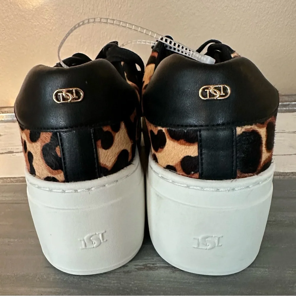 Dune London EPISODE - LEOPARD Lace up‎ Flatform Sneakers  - Size Euro 39- US 9